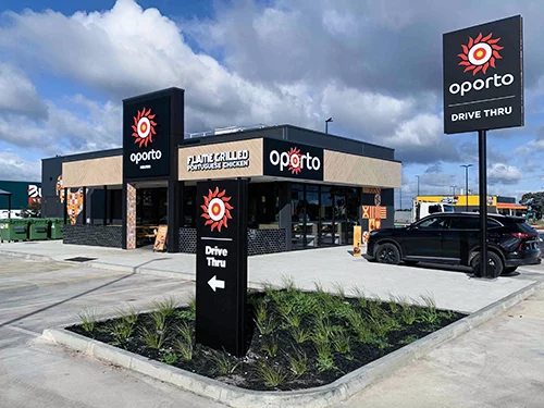 Oporto Melton external & internal signage by Major Media
