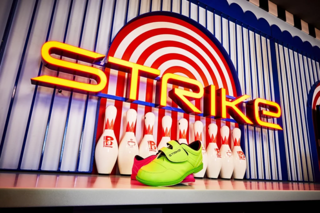 Internal illuminated signage for Strike Wollongong