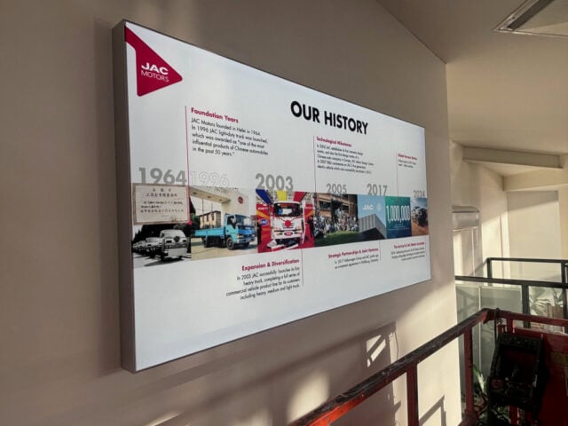 Internal dealership signage JAC Motors Coffs Harbour